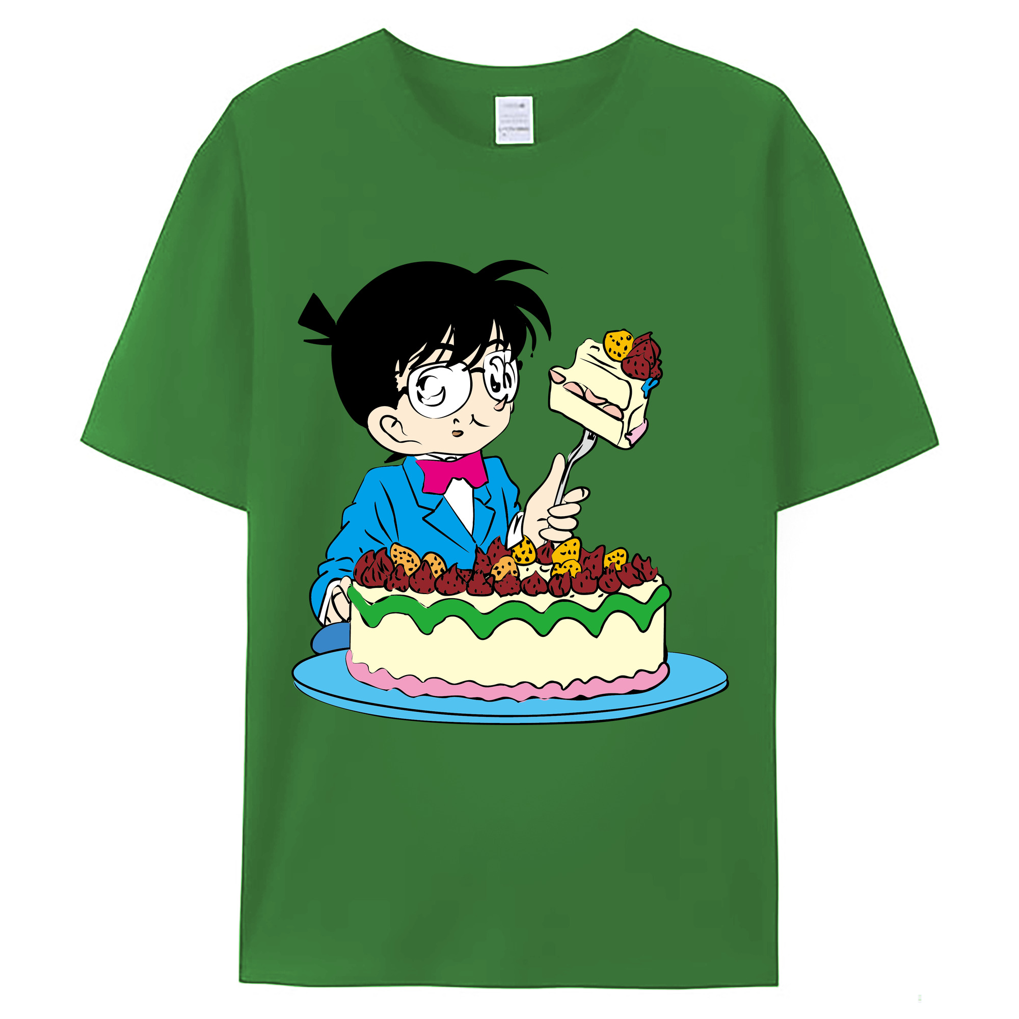 （画像用） 名探偵コナン 江戸川 コナン Detective Conan Conan Edogawa レディースカジュアルプリントTシャツ（綿100％）